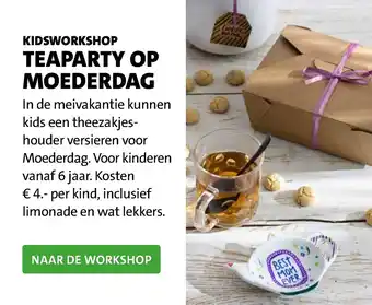 Intratuin Kidsworkshop Teaparty op moederdag aanbieding