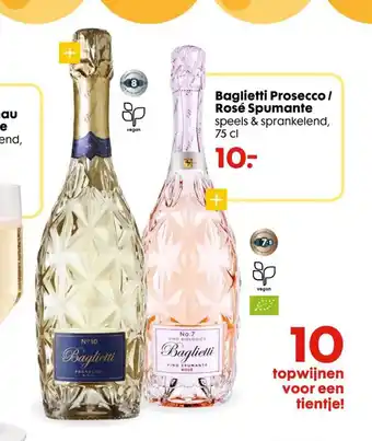 HEMA Baglietti Prosecco/ Rose Spumante 75 cl aanbieding