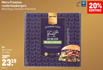 Makro Metro Premium runderhamburgers aanbieding