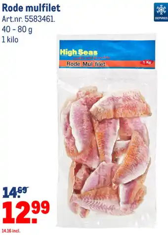 Makro Rode mulfilet 1kg aanbieding