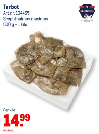 Makro Noordzeevis Tarbot 1kg aanbieding