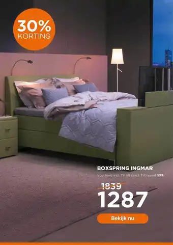 TotaalBED Boxspring Ingmar 30% Korting aanbieding