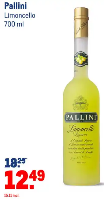 Makro Pallini Limoncello 700ml aanbieding