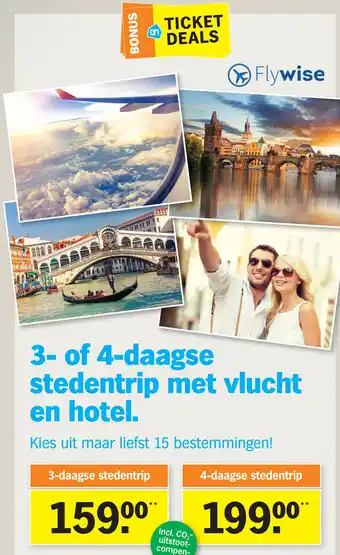 Albert Heijn 3- of 4-daagse stedentrip met vlucht en hotel. aanbieding