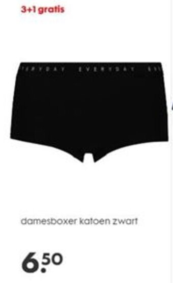 HEMA damesboxer katoen zwart aanbieding