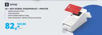 Paradigit Sumup 3G + wifi mobiel pinapparaat + printer aanbieding