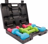 Bol.com Gorilla Sports Dumbbellset - Halterset - Aerobic - 12 kg - In koffer aanbieding