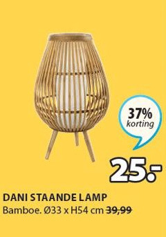 Jysk Dani Staande Lamp aanbieding