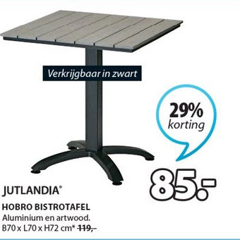 Jysk Jutlandia Hobro Bistrotafel aanbieding