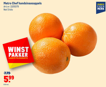 Makro Metro Chef handsinaasappels aanbieding