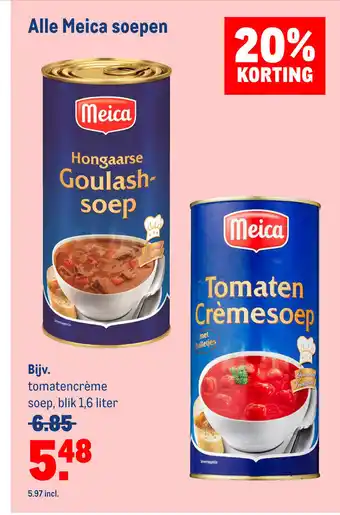 Makro Alle Meica soepen aanbieding