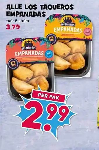 Boon`s Markt Alle Los Taqueros Empanadas aanbieding