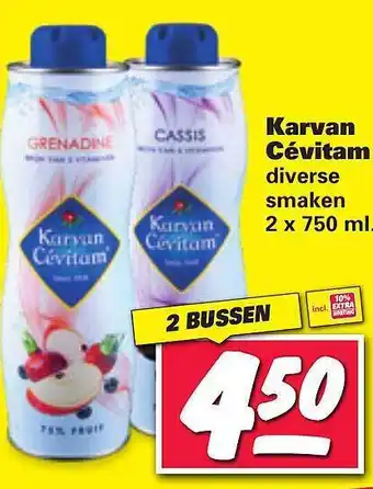 Nettorama Karvan Cévitam Grenadine Of Cassis aanbieding