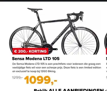 12GO Biking Sensa Modena LTD 105 aanbieding