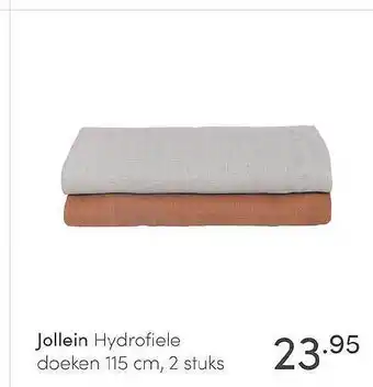 Baby & Tiener Jollein Hydrofiele Doeken 115 Cm, 2 Stuks aanbieding