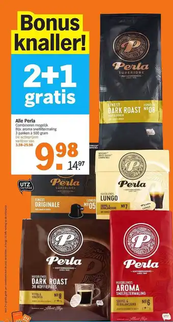 Albert Heijn Alle Perla 2+1 Gratis aanbieding