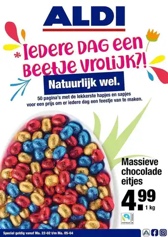 ALDI Massieve Chocolade Eitjes 1kg aanbieding