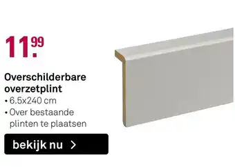 Karwei Overschilderbare overzetplint 6.5x240 cm aanbieding