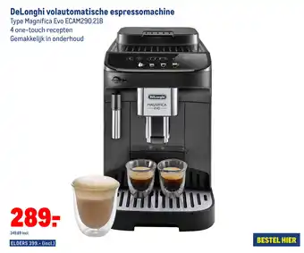 Makro DeLonghi volautomatische espressomachine aanbieding