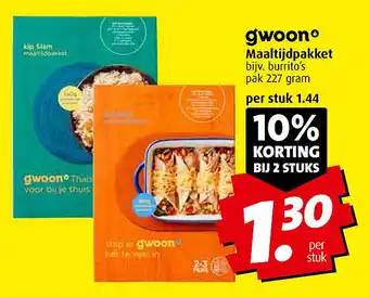 Boni gwoon Maaltijdpakket aanbieding