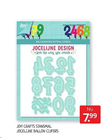 Boekenvoordeel Joy! Crafts Stansmal Jocelijne Ballon Cijfers aanbieding