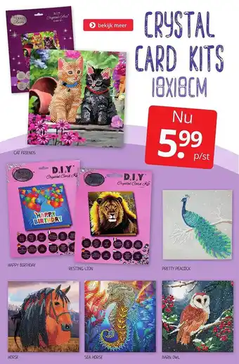 Boekenvoordeel Crystal Card Kits 18x18 Cm aanbieding