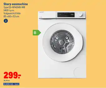 Makro Sharp wasmachine aanbieding