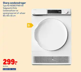 Makro Sharp condensdroger aanbieding