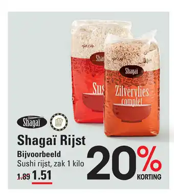 Sligro Shagai Rijst 1 kilo aanbieding