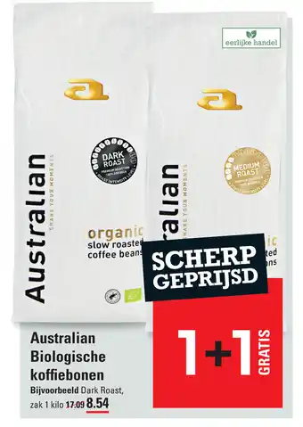 Sligro Australian Biologische koffiebonen 1 kilo aanbieding