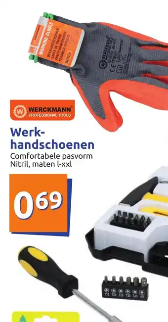 Action Werckmann Werk-handschoenen l-xxl aanbieding