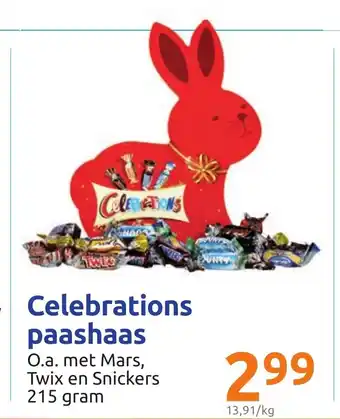 Action Celebrations paashaas 215 gram aanbieding