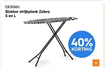 Blokker Blokker Strijkplank Zebra S En L aanbieding