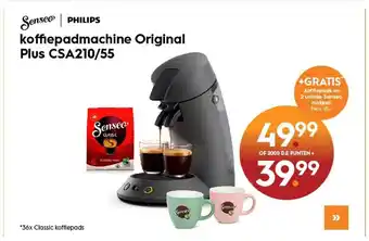 Blokker Senseo | Philips Koffiepadmachine Original Plus CSA210-55 aanbieding