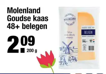 ALDI Molenland Goudse Kaas 48+ Belegen 200g aanbieding