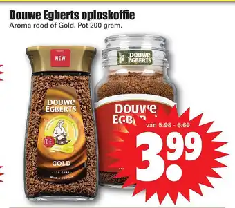 Dirk Douwe Egberts Oploskoffie Aroma Rood Of Gold aanbieding