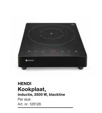 Bidfood Hendi Kookplaat inductie, 3500 W, blackline aanbieding