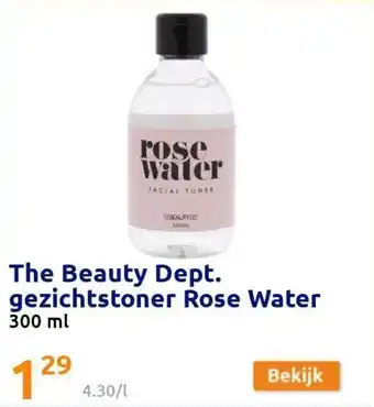 Action The beauty dept. gezichtstoner rose water 300ml aanbieding