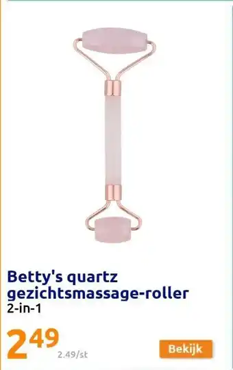 Action Betty's quartz gezichtsmassage-roller 2-in-1 aanbieding