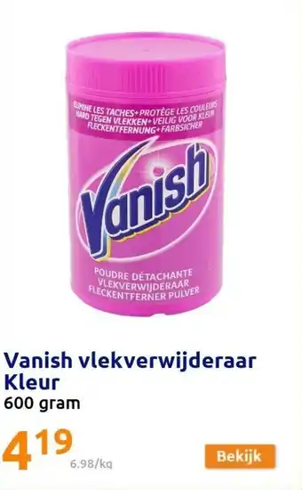 Action Vanish vlekverwijderaar kleur 600g aanbieding