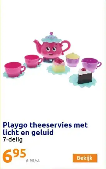 Action Playgo theeservies met licht en geluid aanbieding