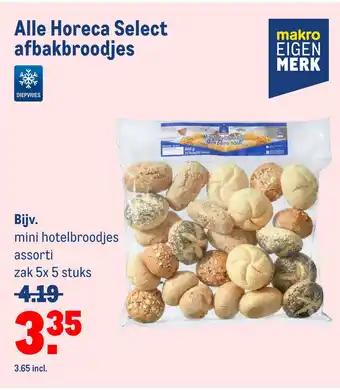 Makro Alle Horeca Select afbakbroodjes aanbieding