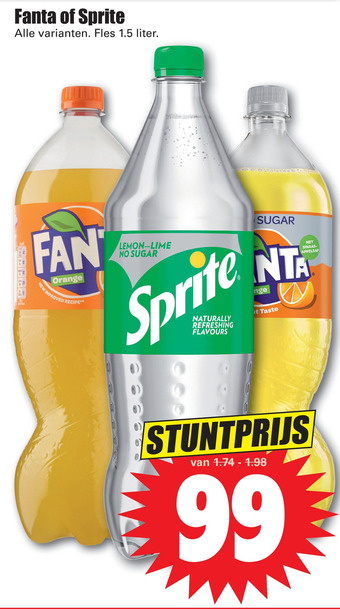 Dirk Fanta of Sprite aanbieding