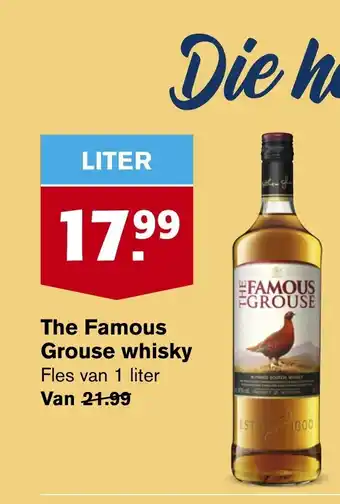 Hoogvliet The famous grouse whisky 1 liter aanbieding