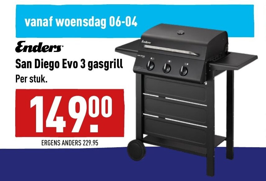 Enders Gasgrill Aldi San Diego Evo 3 Enders San diego evo 3 gasgrill aanbieding bij ALDI