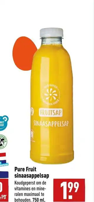 ALDI Pure fruit sinaasappelsap 750 ml aanbieding