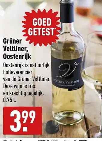 ALDI Gruner veltliner oostenrijk 0.75 L aanbieding