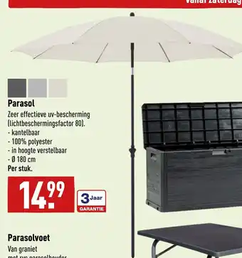 ALDI Parasol 180 cm aanbieding