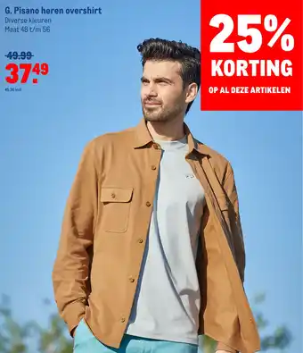 Makro G. Pisano heren overshirt aanbieding