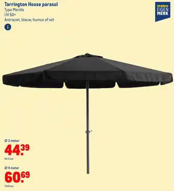 Makro Tarrington House parasol Type Merida 3 meter aanbieding